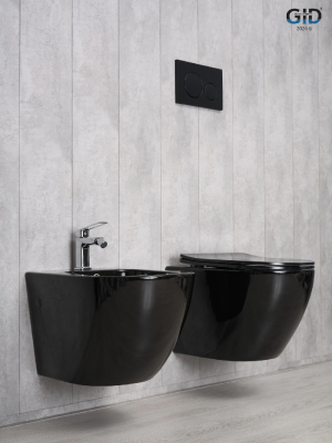 Унитаз подвесной Gid Tr2198-18 62204Y черная глянцевая 49x36x35.5 фото в интернет-магазине Русалия