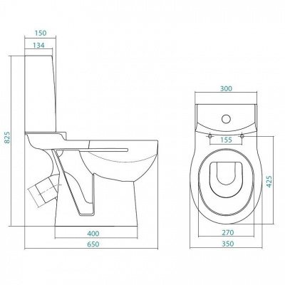 Унитаз - компакт с сиденьем микролифт Аллегро Лайт 1WH302354 Сантек фото в интернет-магазине Русалия