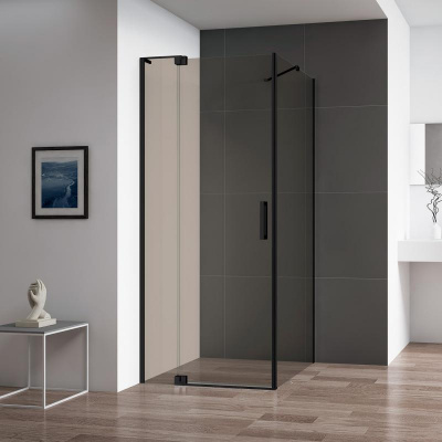 Душевой уголок CEZARES SLIDER-AH-1-100-100/110-BR-NERO фото в интернет-магазине Русалия