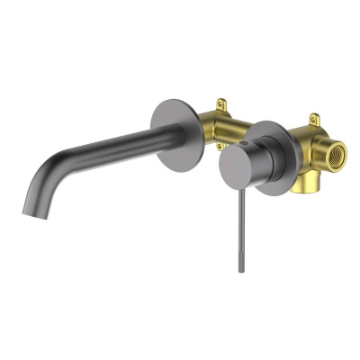 Смеситель для раковины встроенный Timo Saona черное золото (2372/18SM) фото в интернет-магазине Русалия