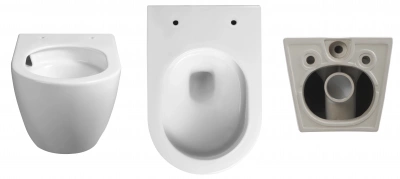 Унитаз ORLTER Aria Tornado подвесной безободковый со смывом торнадо Ceruttispa CT9955 (480х360х360) фото в интернет-магазине Русалия