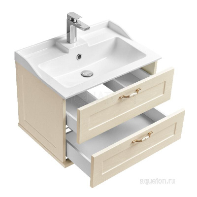 Тумба под раковину AQUATON Леон 65 дуб бежевый 1A187001LBPR0 фото в интернет-магазине Русалия