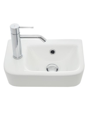 AQM5006L Умывальник с отверстием под смеситель. Левый. 375х245х135 фото в интернет-магазине Русалия