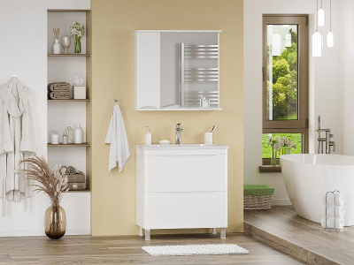 Зеркальный шкаф Атлантик 80 левый П-Атл-4080-010Л Misty фото в интернет-магазине Русалия