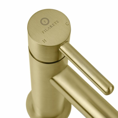 Смеситель для раковины FILARETE Roun FL5020MG, матовое золото фото в интернет-магазине Русалия
