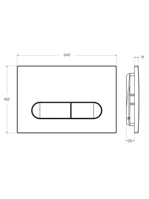 Кнопка смыва CEZARES LINER-BTN-NOP Черный матовый фото в интернет-магазине Русалия