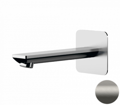 Излив настенный 18 см Remer Energy 91EYNPO, никель матовый брашированный фото в интернет-магазине Русалия