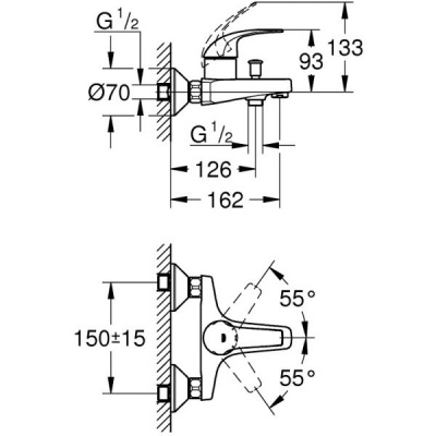 Комплект смесителей BauCurve 119760 Grohe фото в интернет-магазине Русалия