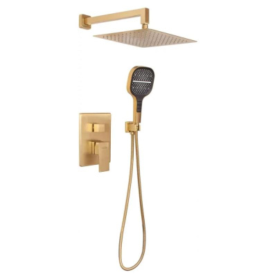 Душевая система встраиваемая (без излива) Hansberge H6070MG, матовое золото фото в интернет-магазине Русалия