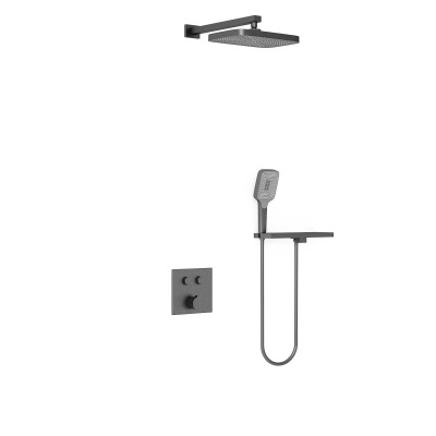 Душевой комплект VSFW-4211RGM встраиваемый, 2 режима, вороненая сталь Vincea фото в интернет-магазине Русалия
