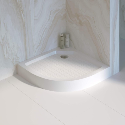 Душевой поддон полукруглый RGW SMC/R W Белый 800x800 фото в интернет-магазине Русалия