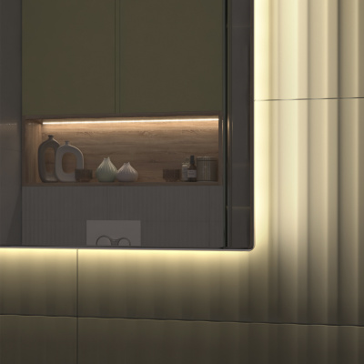 Зеркало Quadro Comfort 120х100 на взмах руки Vigo фото в интернет-магазине Русалия