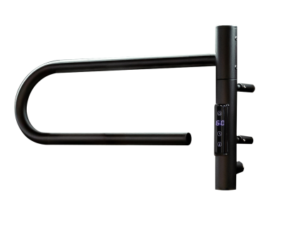 Полотенцесушитель электрический Vincea VTD-1P1BE 39x25, черный, таймер фото в интернет-магазине Русалия