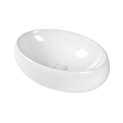 BOND S58-490 Раковина накладная овальная 49*35*14,5см белая фото в интернет-магазине Русалия