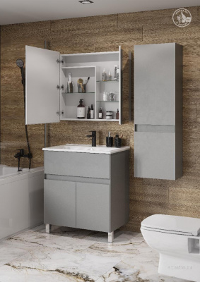 Тумба под раковину AQUATON Форест 75 туманный серый 1A278301FR4D0 фото в интернет-магазине Русалия