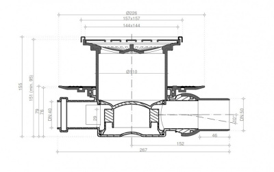 Точечный трап Pestan Confluo Standard 15х15 Square Mask (13000082) фото в интернет-магазине Русалия