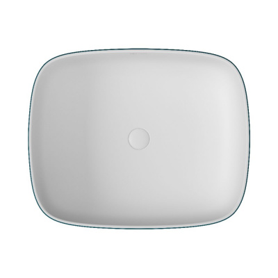 Раковина накладная овальная Emald 49 изумрудная/белая матовая OWLB191027 OWL1975 фото в интернет-магазине Русалия