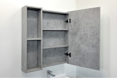 Зеркало-шкаф Comforty Осло-60 бетон светлый фото в интернет-магазине Русалия