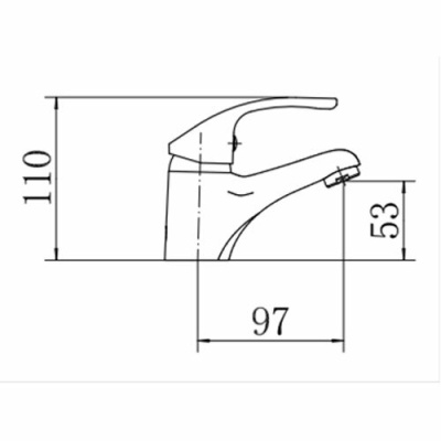 Смеситель для умывальника FASHUN хром (A1036) фото в интернет-магазине Русалия