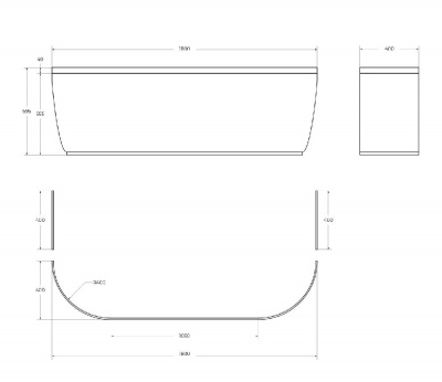 Передняя панель для акриловой ванны CEZARES METAURO-wall-180-SCR-W37 фото в интернет-магазине Русалия