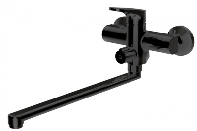 Смеситель для ванны универсальный Eler Black F6191238BM-01L-RUS черный МАТОВЫЙ Bravat фото в интернет-магазине Русалия