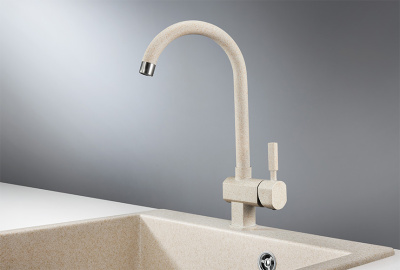 Смеситель для кухни GRANULA Standart (31-ST, БЕЖЕВЫЙ) фото в интернет-магазине Русалия