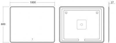 Зеркало Skansen 100 OWLM200501 OWL фото в интернет-магазине Русалия