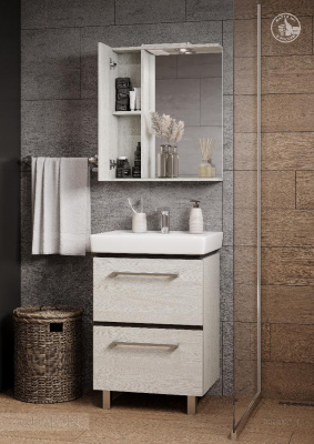 Зеркальный шкаф AQUATON Ронда PRO 60 дуб соммерсет 1A205102RSC2L фото в интернет-магазине Русалия