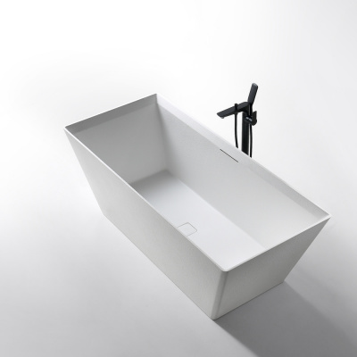 Ванна из искусственного камня ABBER Berlin AM9912 белая матовая 170х75х60 см фото в интернет-магазине Русалия