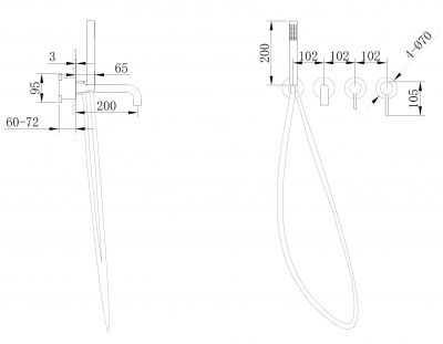 Смеситель ABBER Wasser Kreis AF8130RG для ванны скрытого монтажа, розовое золото фото в интернет-магазине Русалия