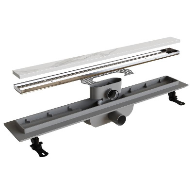 Душевой лоток Drain Leo-11 с универсальной решеткой, 80 см RGW фото в интернет-магазине Русалия