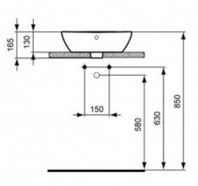 Раковина накладная Connect Sphere E804001 Ideal Standard фото в интернет-магазине Русалия