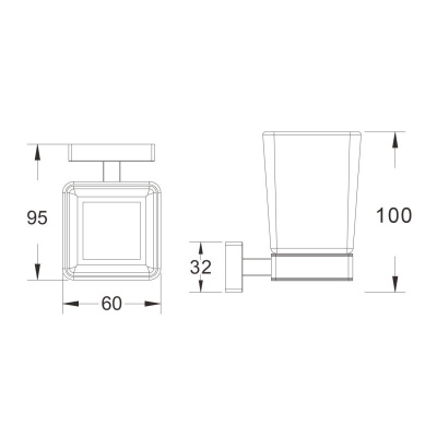 Стакан для ванной комнаты Shevanik SG5612G, золотой сатин фото в интернет-магазине Русалия