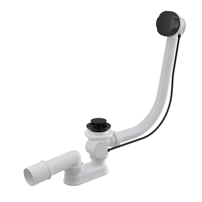 Слив-перелив полу-автоматический для ванны A55BLACK Alcaplast фото в интернет-магазине Русалия