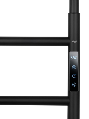 Полотенцесушитель электрический WONZON & WOGHAND WISMAR, Черный матовый (WW-AL201-MB) фото в интернет-магазине Русалия