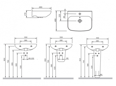 C804221WH Like раковина 55см Am.Pm фото в интернет-магазине Русалия