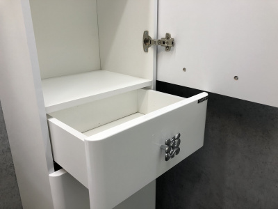 COMFORTY. Шкаф-колонна "Монако-40" правая белый глянец фото в интернет-магазине Русалия