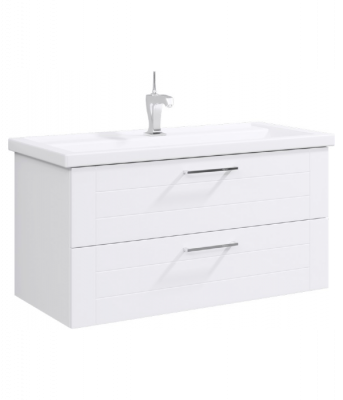 Подвесная тумба 100 Manchester белый MAN01102 + умывальник Фостер 1000 4640021065204 Aqwella фото в интернет-магазине Русалия