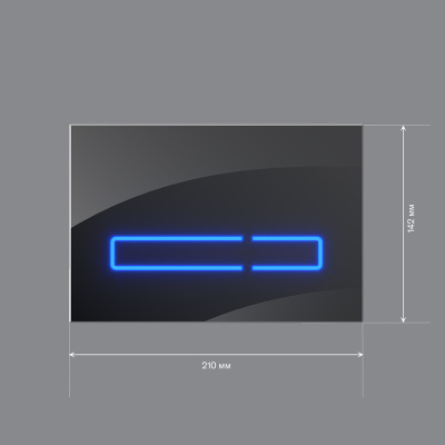 I0450A38 Touchless Pro, клавиша для инсталляции сенсорная бесконтактная, стекло, черный фото в интернет-магазине Русалия