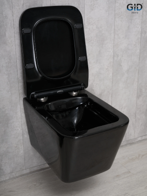 Унитаз подвесной Gid Tr2144BL 62224Y черная глянцевая 52x36x33.5 фото в интернет-магазине Русалия