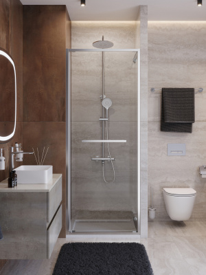 Душевая дверь CEZARES LUX-B-FS-1-70-C-CR фото в интернет-магазине Русалия