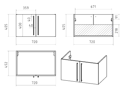 Тумба Rock 75 подвесная с раковиной Sanita Luxe Quadro 75 Brevita фото в интернет-магазине Русалия
