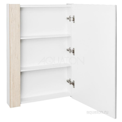 Зеркальный шкаф AQUATON Кантри 55 белый, дуб верона 1A257702AHB20 фото в интернет-магазине Русалия