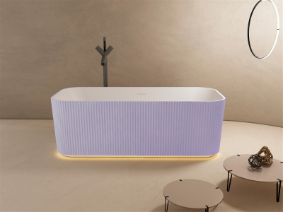 Ванна из искусственного камня ABBER Stein AS9663Violett фиолетовая 170х75х55 см фото в интернет-магазине Русалия