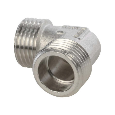 Уголок латунный никелированный 90° 1/2-1/2 ш/ш Millennium фото в интернет-магазине Русалия