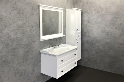 COMFORTY. Шкаф-колонна "Феррара-40" белый глянец фото в интернет-магазине Русалия