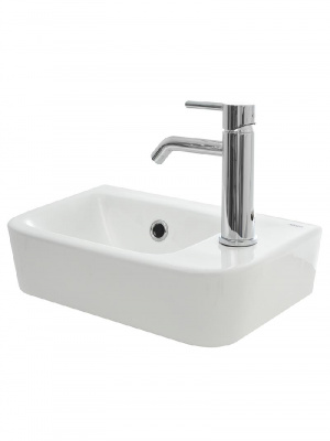 AQM5006R Умывальник с отверстием под смеситель. Правый. 375х245х135 фото в интернет-магазине Русалия