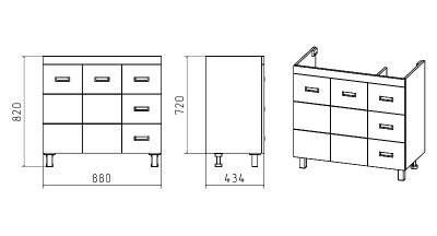Тумба Селена 90 с раковиной Marko Комфорт 90 Misty фото в интернет-магазине Русалия