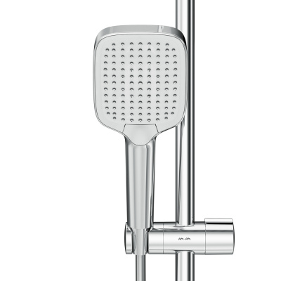 F078F700 Func, душ.система: см-ль-полка д/ванны/душа, душ.штанга, верхн. душ квадр., ручн.душ, хром фото в интернет-магазине Русалия