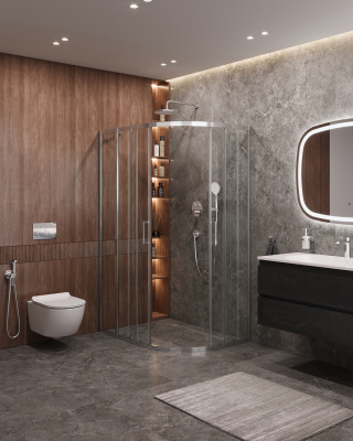 Душевой уголок CEZARES MOLVENO-RH-2-110/90-C-Cr-IV фото в интернет-магазине Русалия